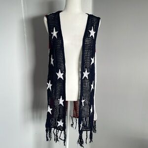 Patriotic crochet vest